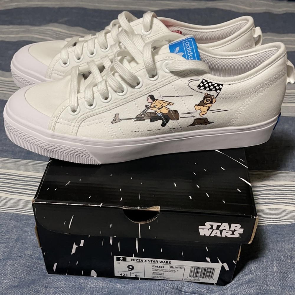 New adidas Niza X Star Wars Sneakers. Men’s size 9. “Intergalactic Race” design.